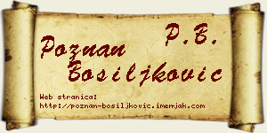 Poznan Bosiljković vizit kartica